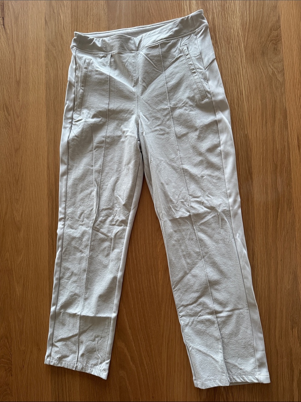 Athleta White Cropped Ponte Ankle Pants